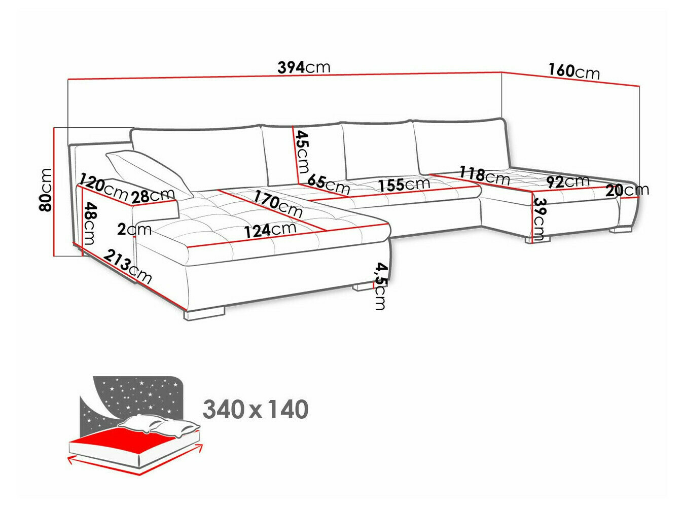 Ugaona sofa Comfivo 106 (Rico 12)