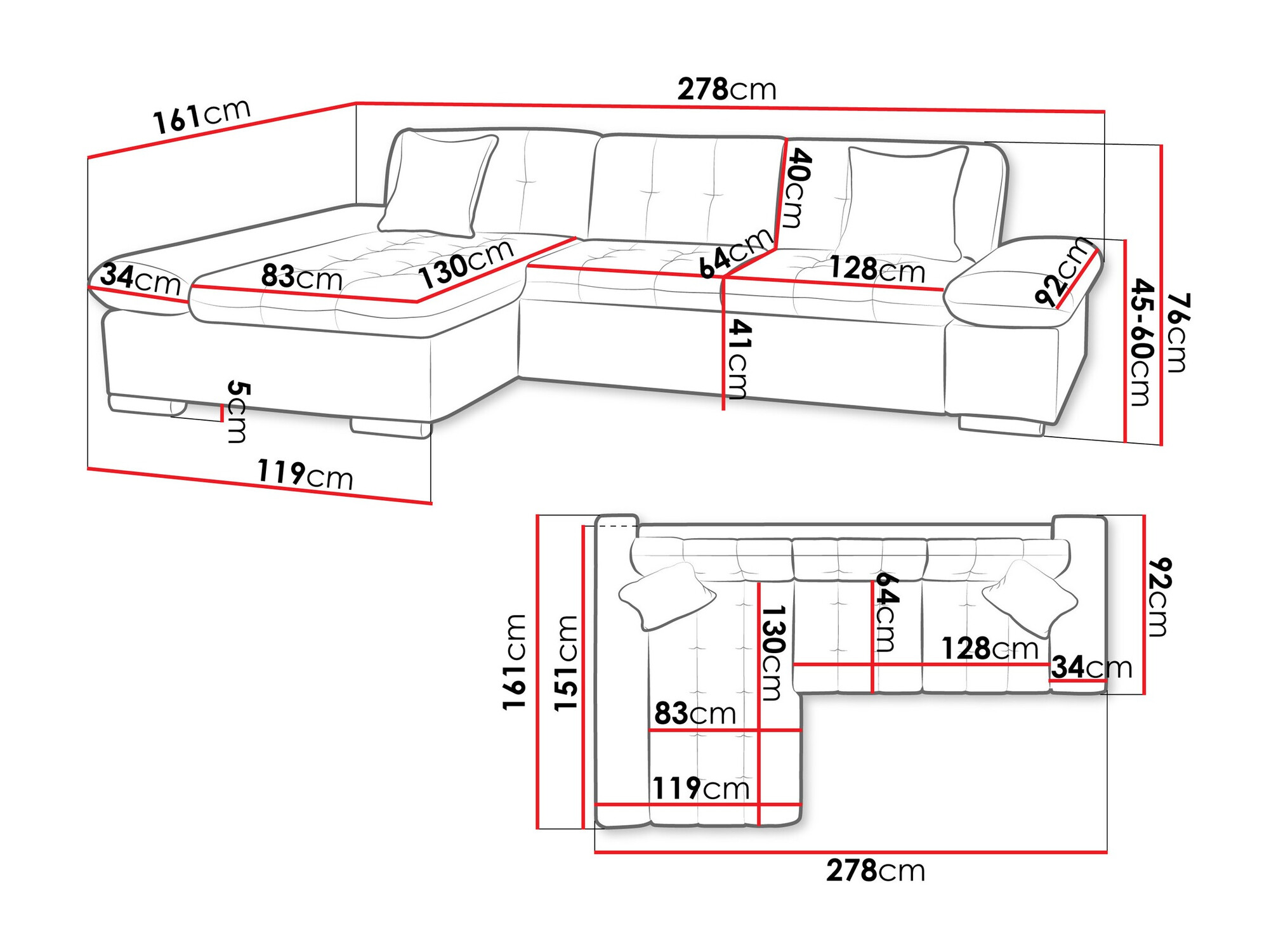 Ugaona sofa Comfivo 219 (Flow 9)