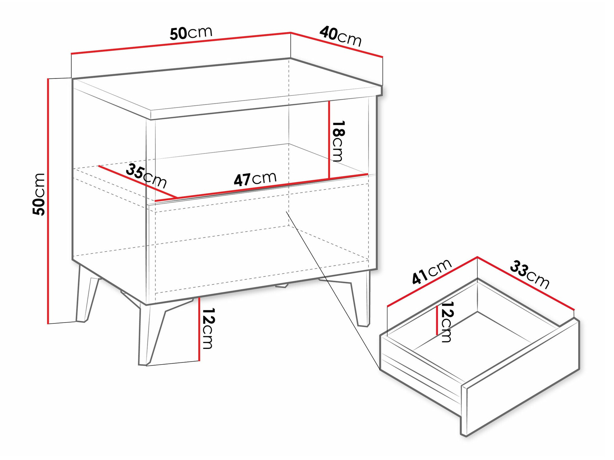 Noćni ormarić Comfivo Virfera 105 (Bež + Visoki sjaj bež)
