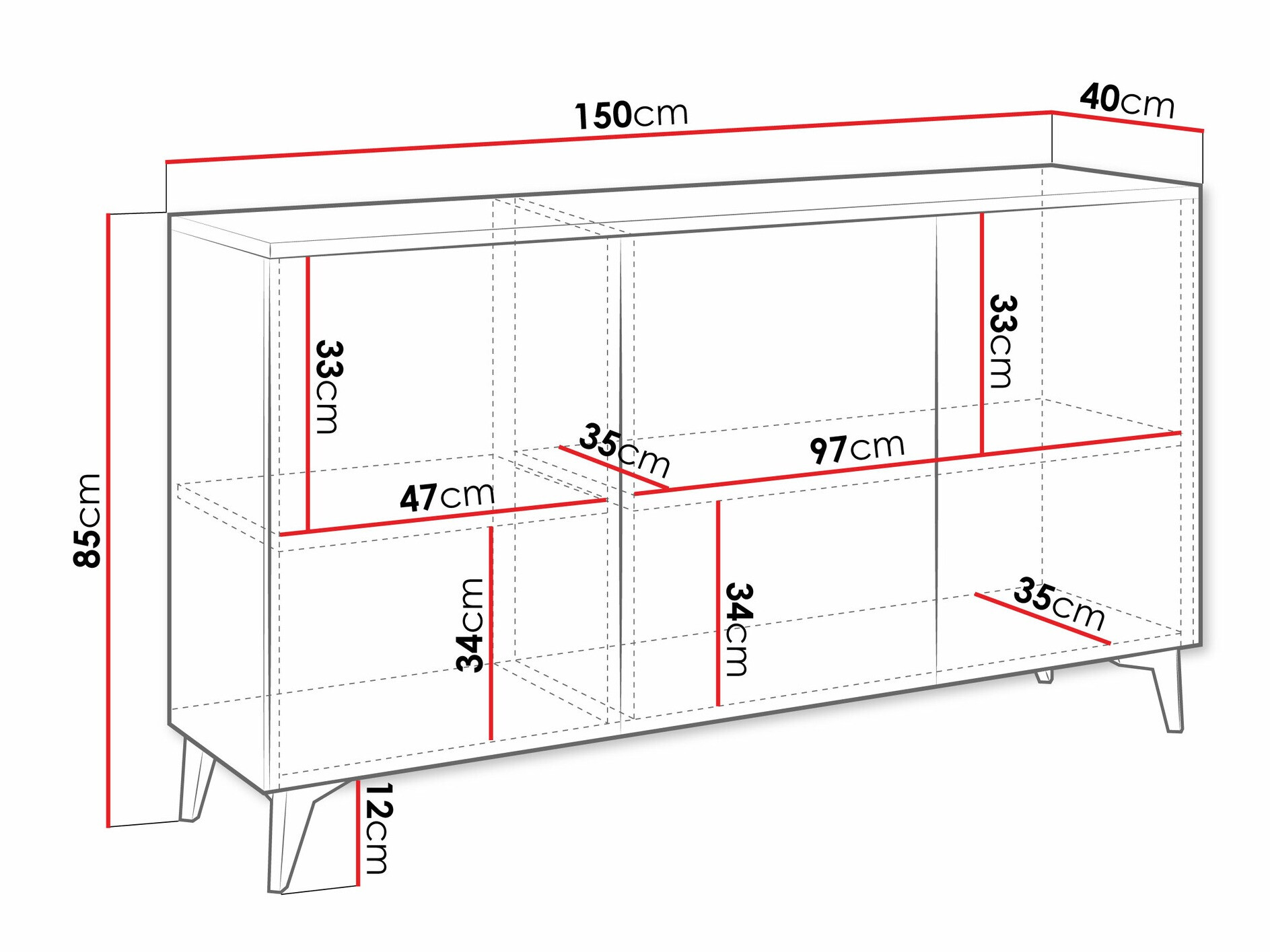 Ormarić Comfivo Virfera 101 (Belo + Sjajno belo)