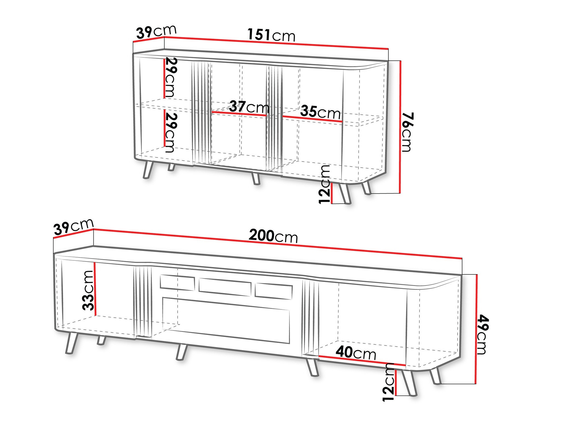 Set za dnevnu sobu Charlotte 204 (Kašmir + Crno)