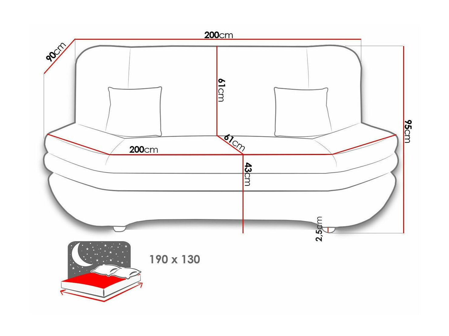Sofa na razvlačenje Comfivo 234 (Rico 12)