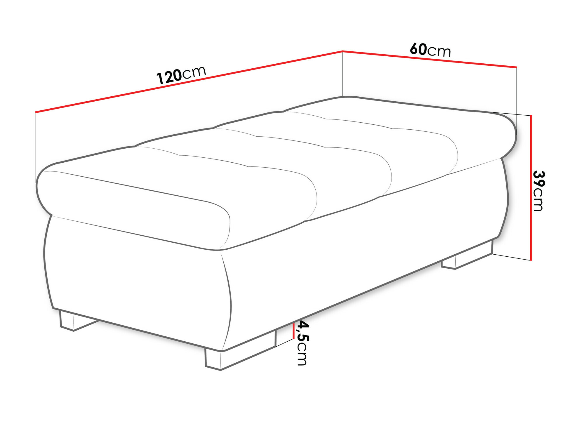 Tapacirana klupa Comfivo 123 (Rico 12)
