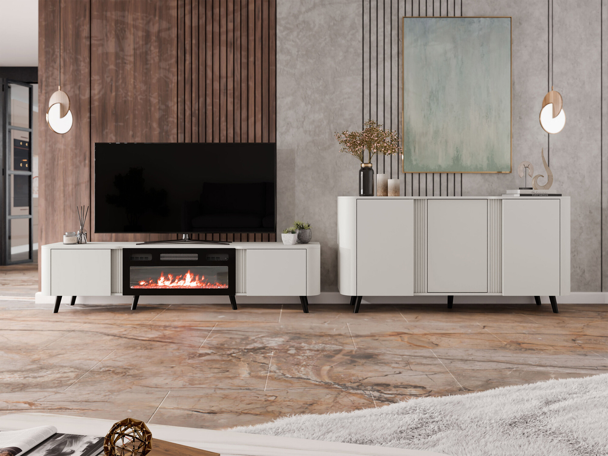 TV sto Charlotte 203 (Kašmir + Crno)