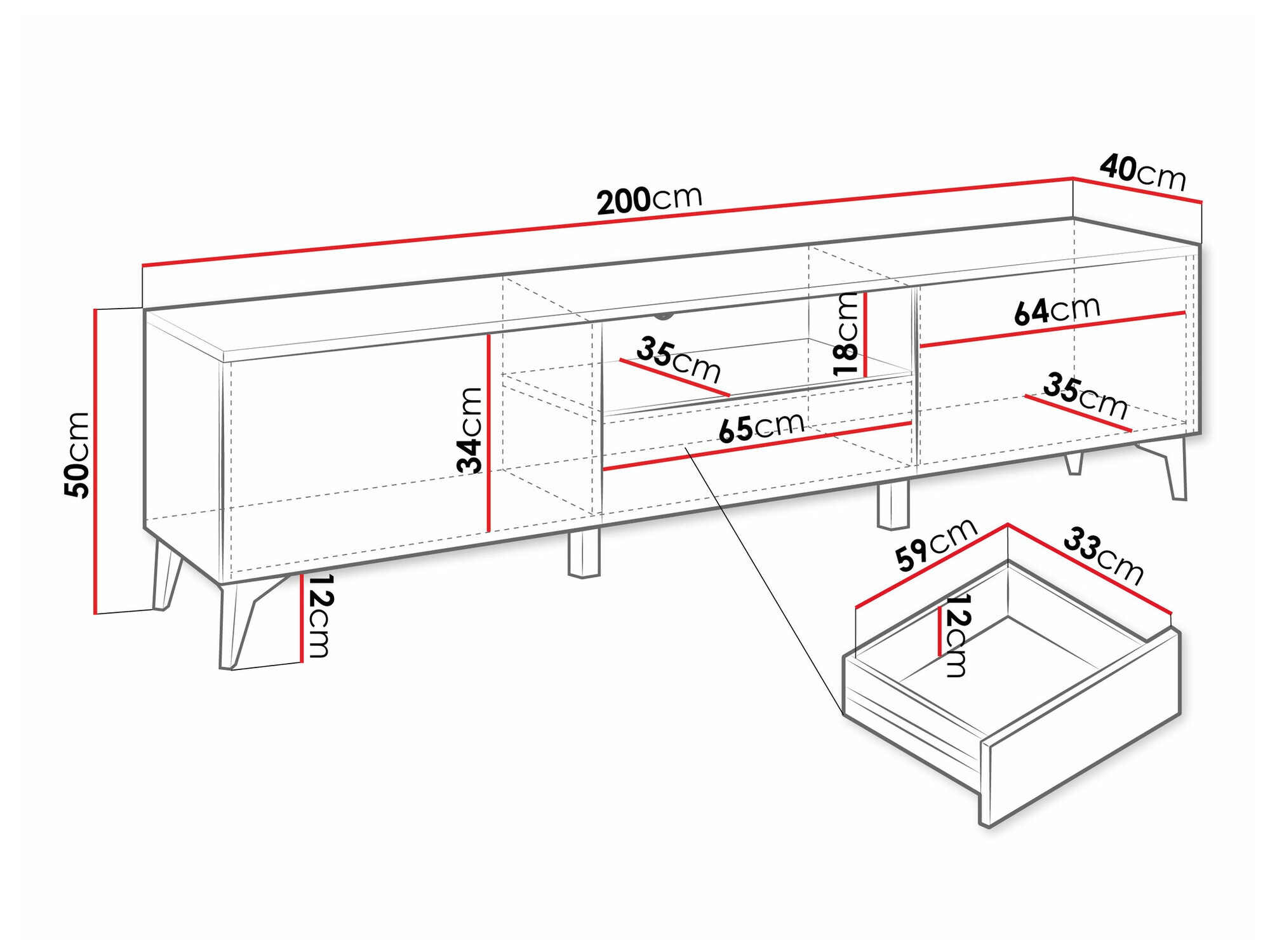 TV sto Comfivo Virfera 102 (Bež + Visoki sjaj bež)
