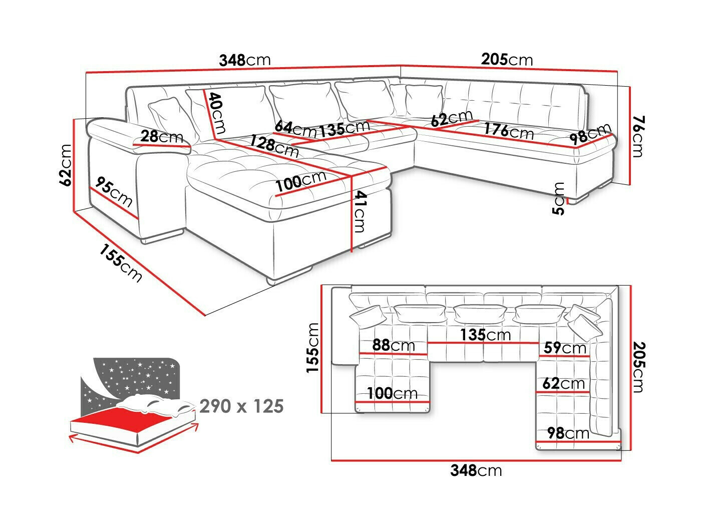 Ugaona sofa Comfivo 114 (Desno)