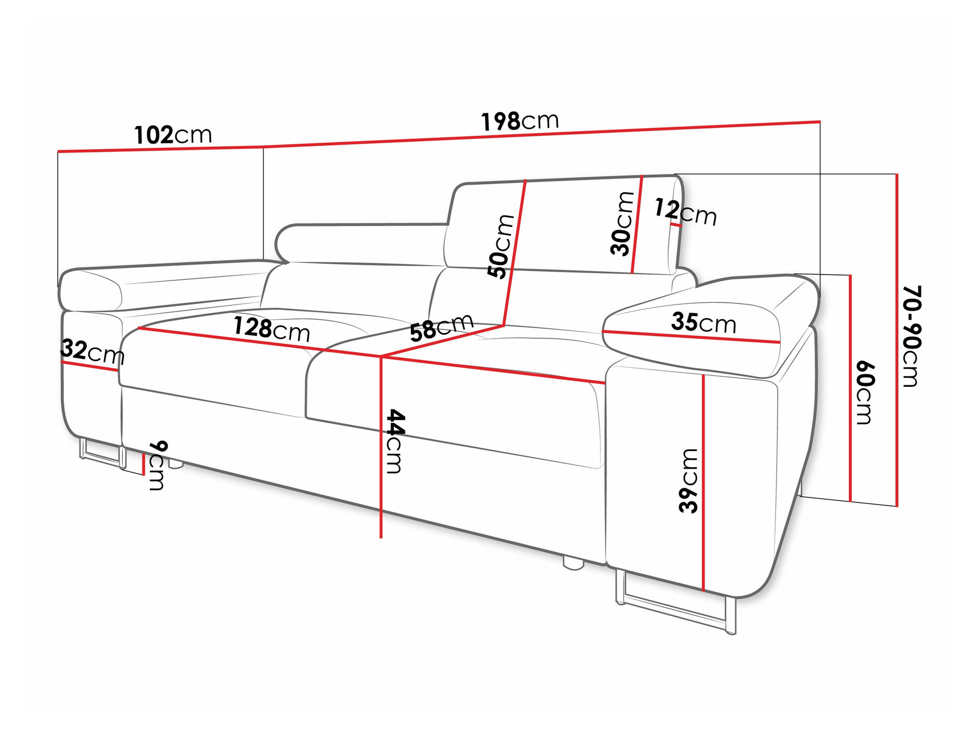 Sofa Comfivo Eliferu 105 (Flow 06)