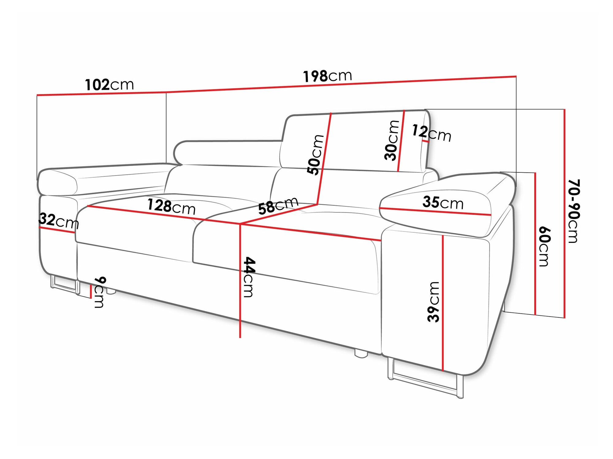 Sofa Comfivo Eliferu 105 (Wave 05)