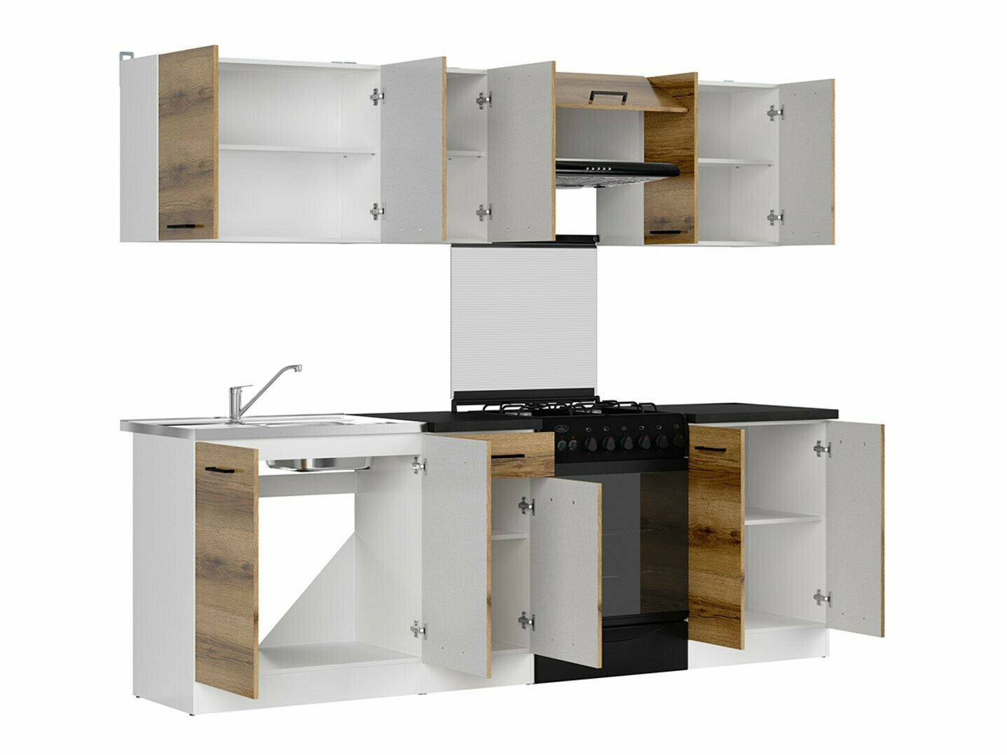 Kuhinjski set Boston 498 (Tamni Delano hrast)