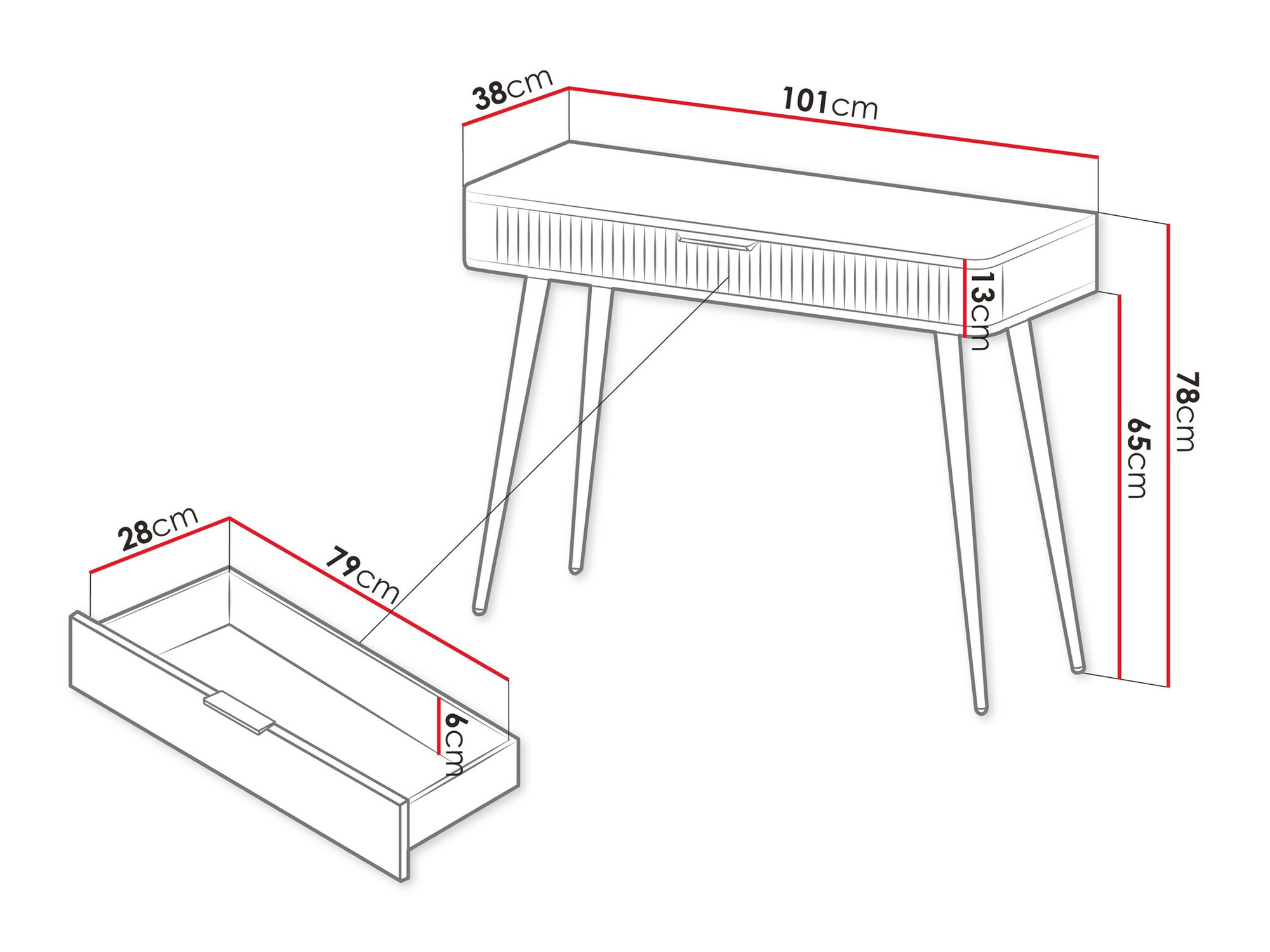 Konzolni stočić Versoe 110 (Graphite)