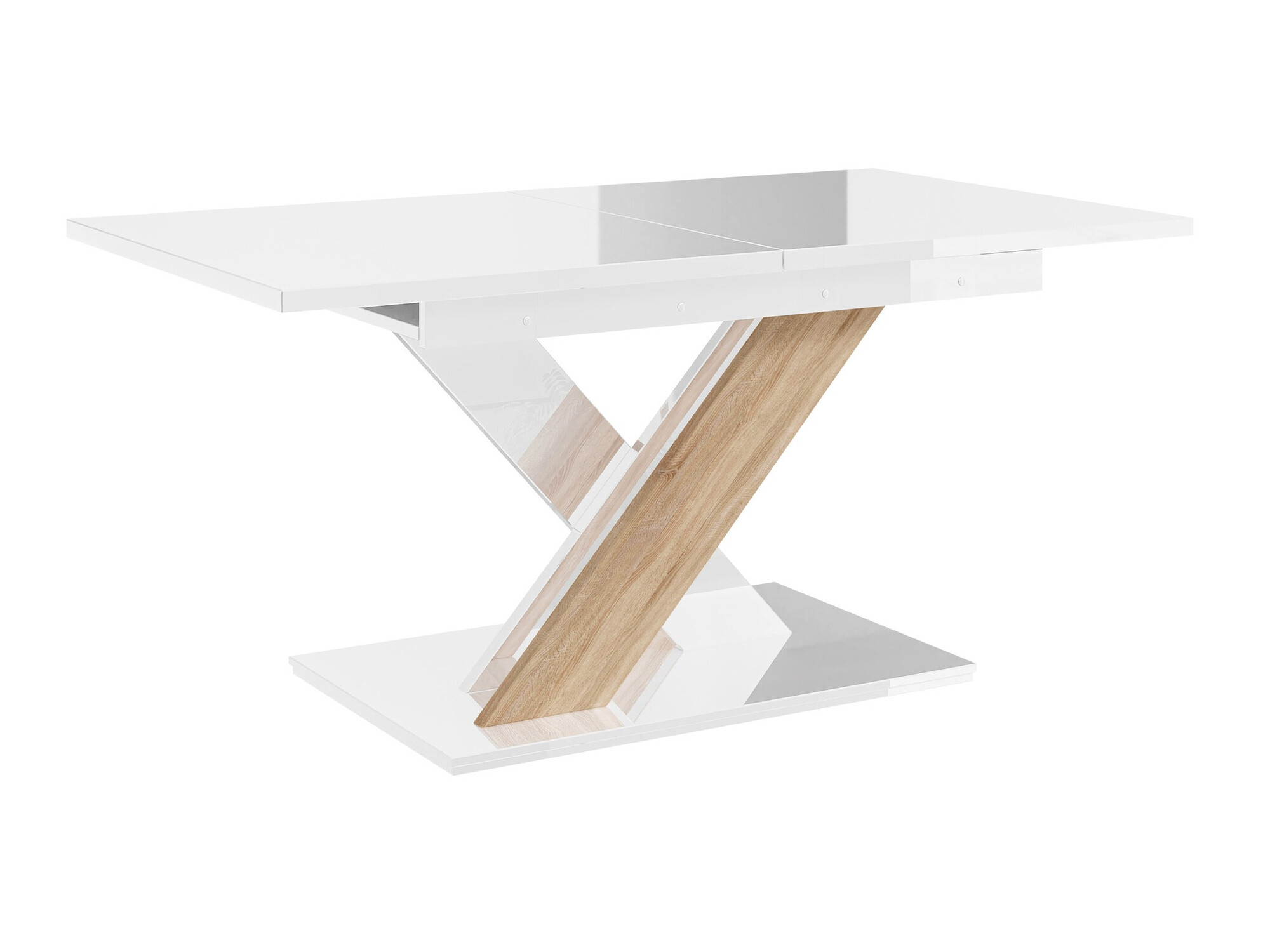 Sto Goodyear 103 (Sjajno belo + Sonoma hrast)