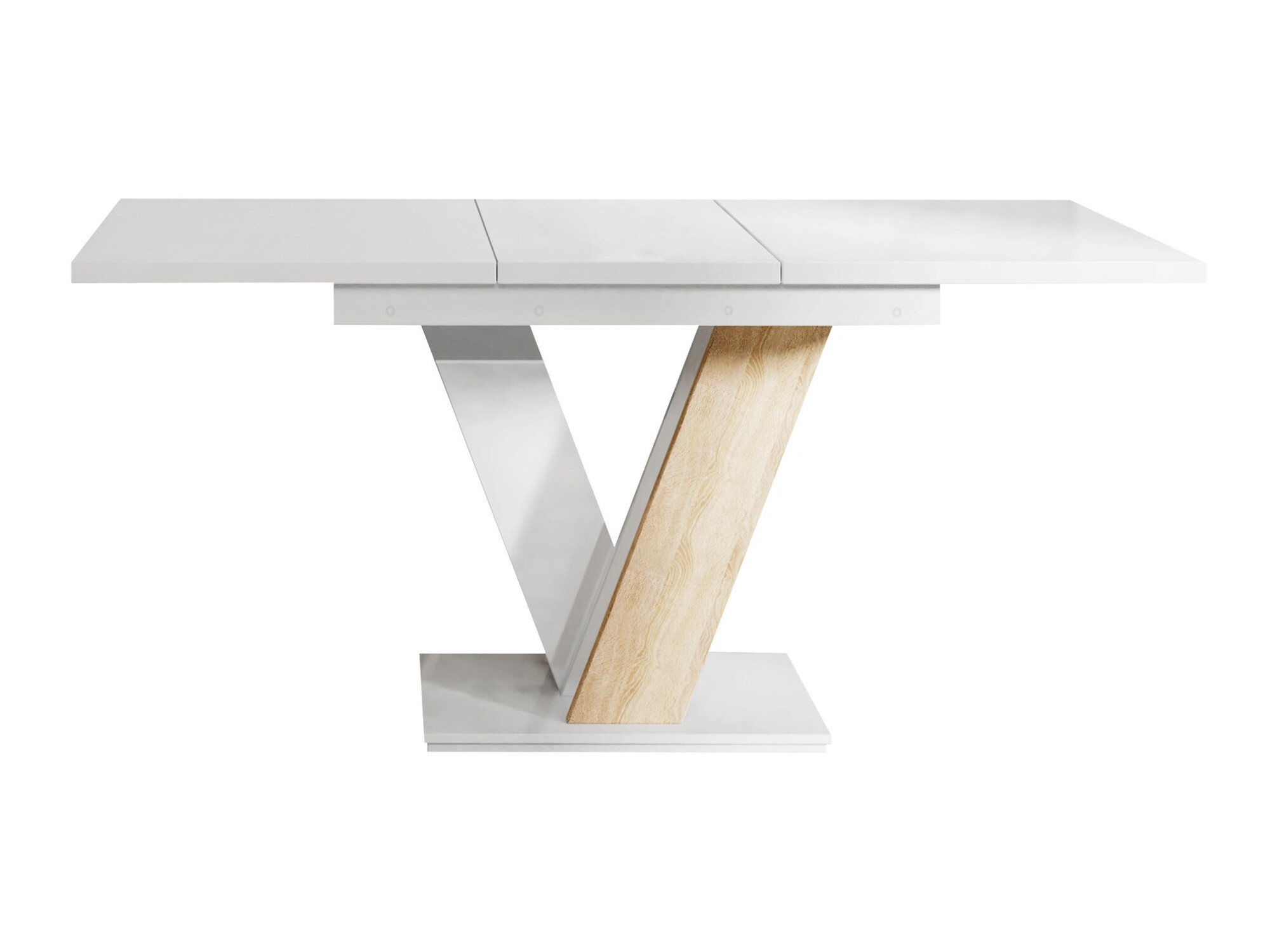 Sto Goodyear 104 (Sjajno belo + Sonoma hrast)