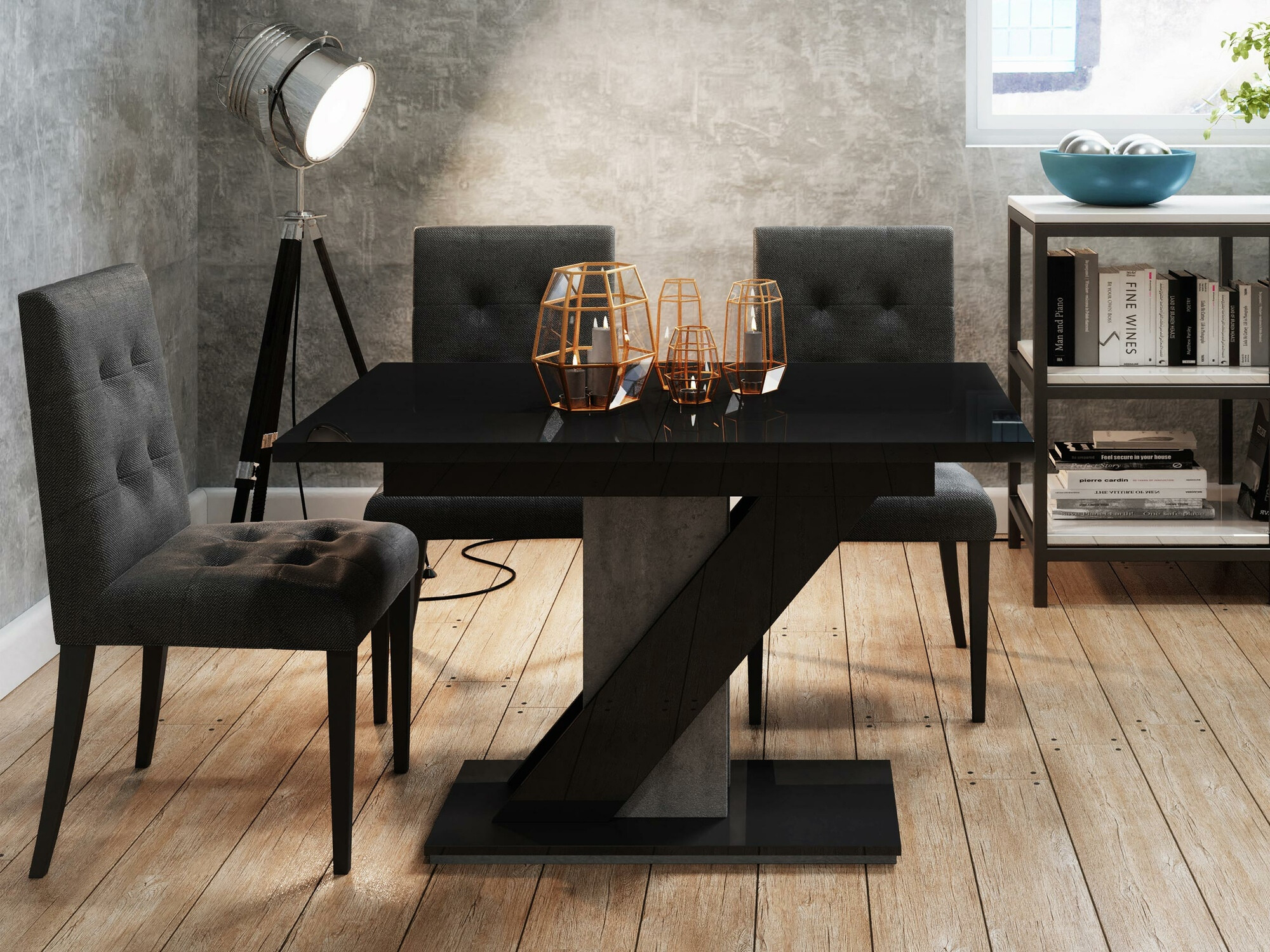 Sto Goodyear 105 (Crna visoki sjaj + Boja betona)