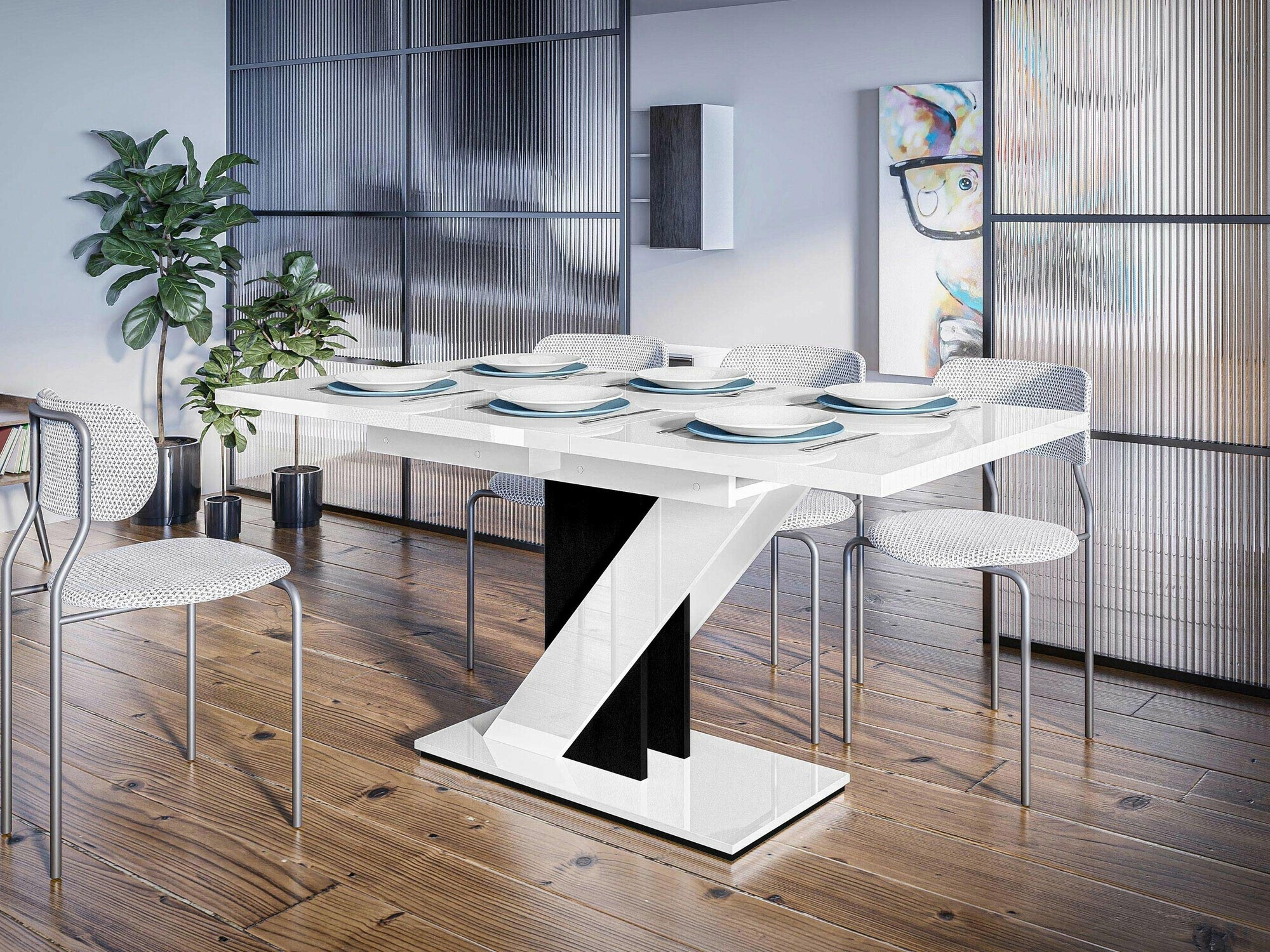 Sto Goodyear 105 (Sjajno belo + Crna visoki sjaj)