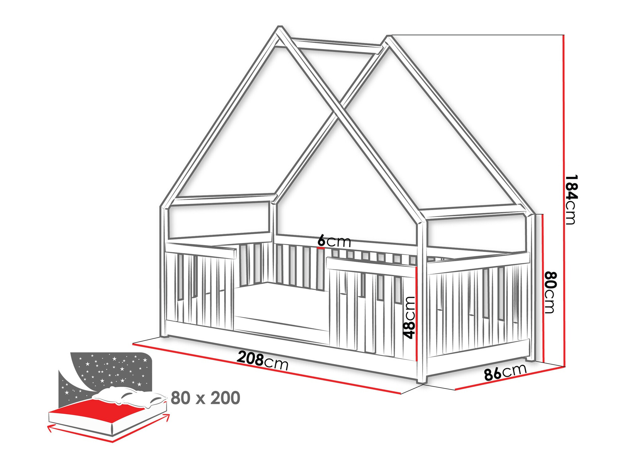 Krevet Vista 114 (Belo)