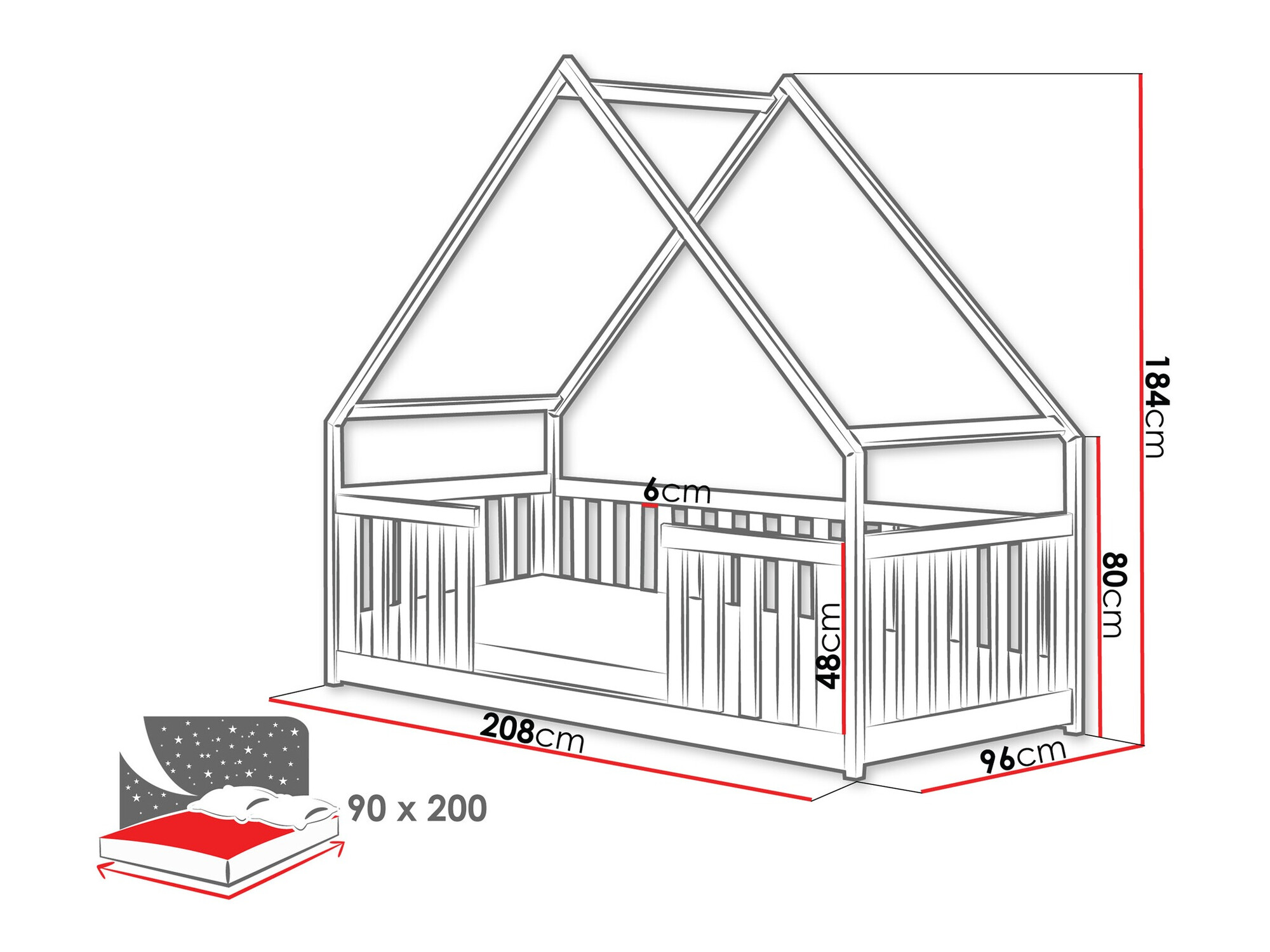 Krevet Vista 114 (Belo)