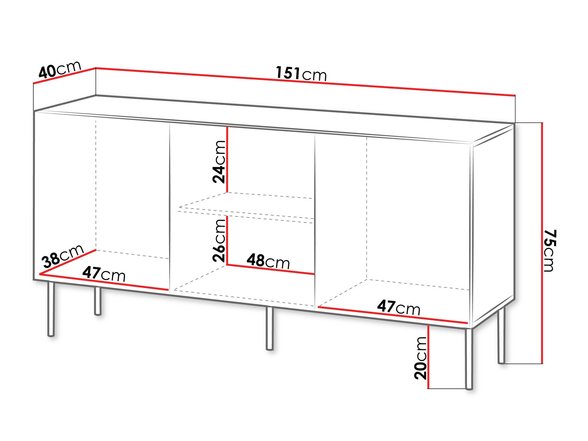 Ormarić Evavese 100 (Crno)