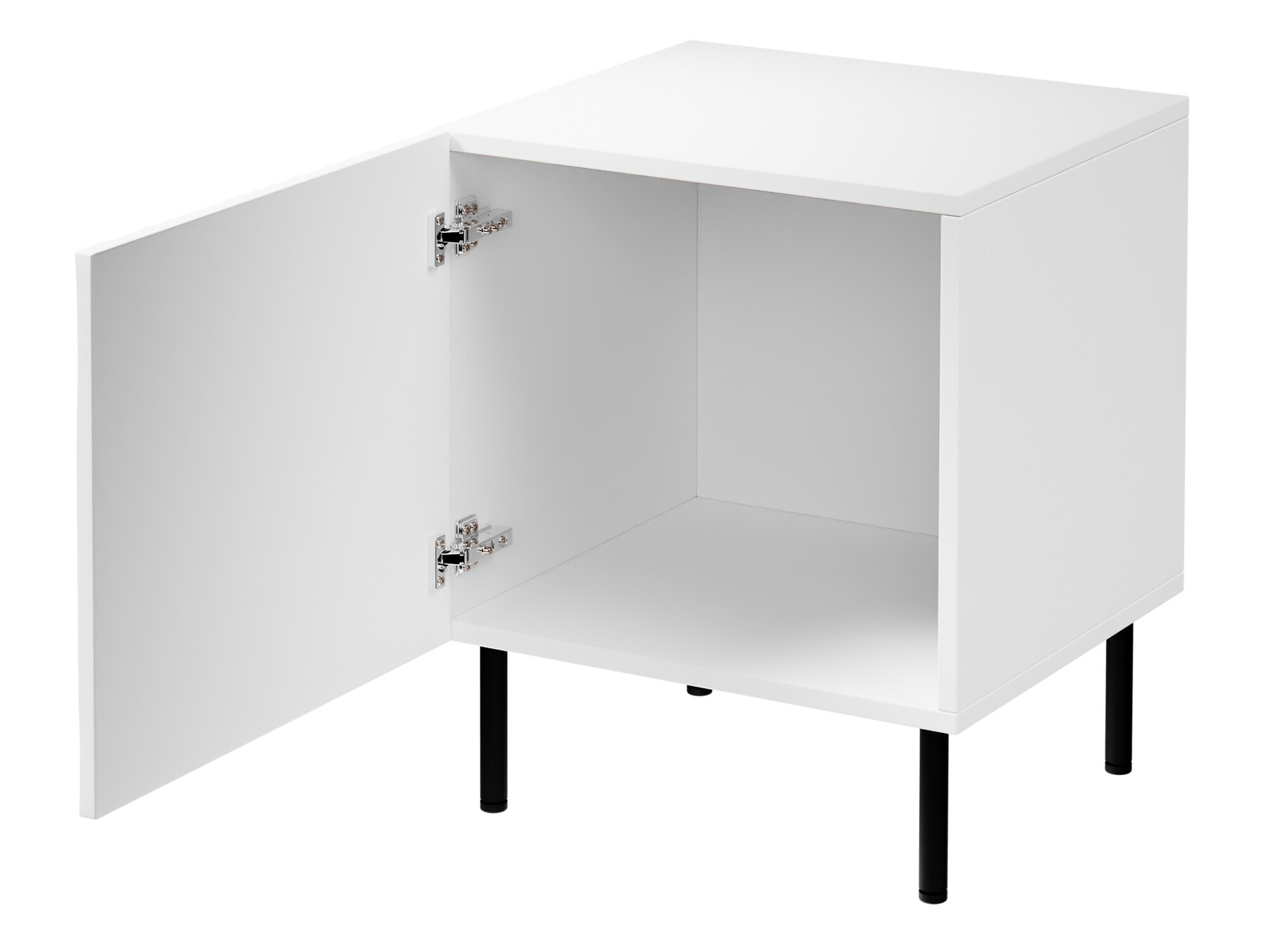 Set noćnih ormarića Lorelbo 102 (Belo + Crno)