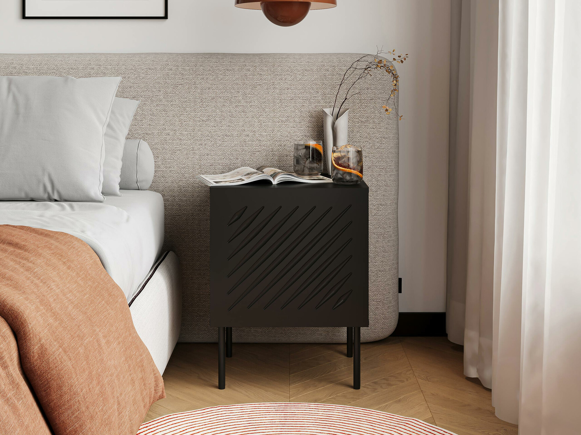 Set noćnih ormarića Tolfelo 104 (Crno)