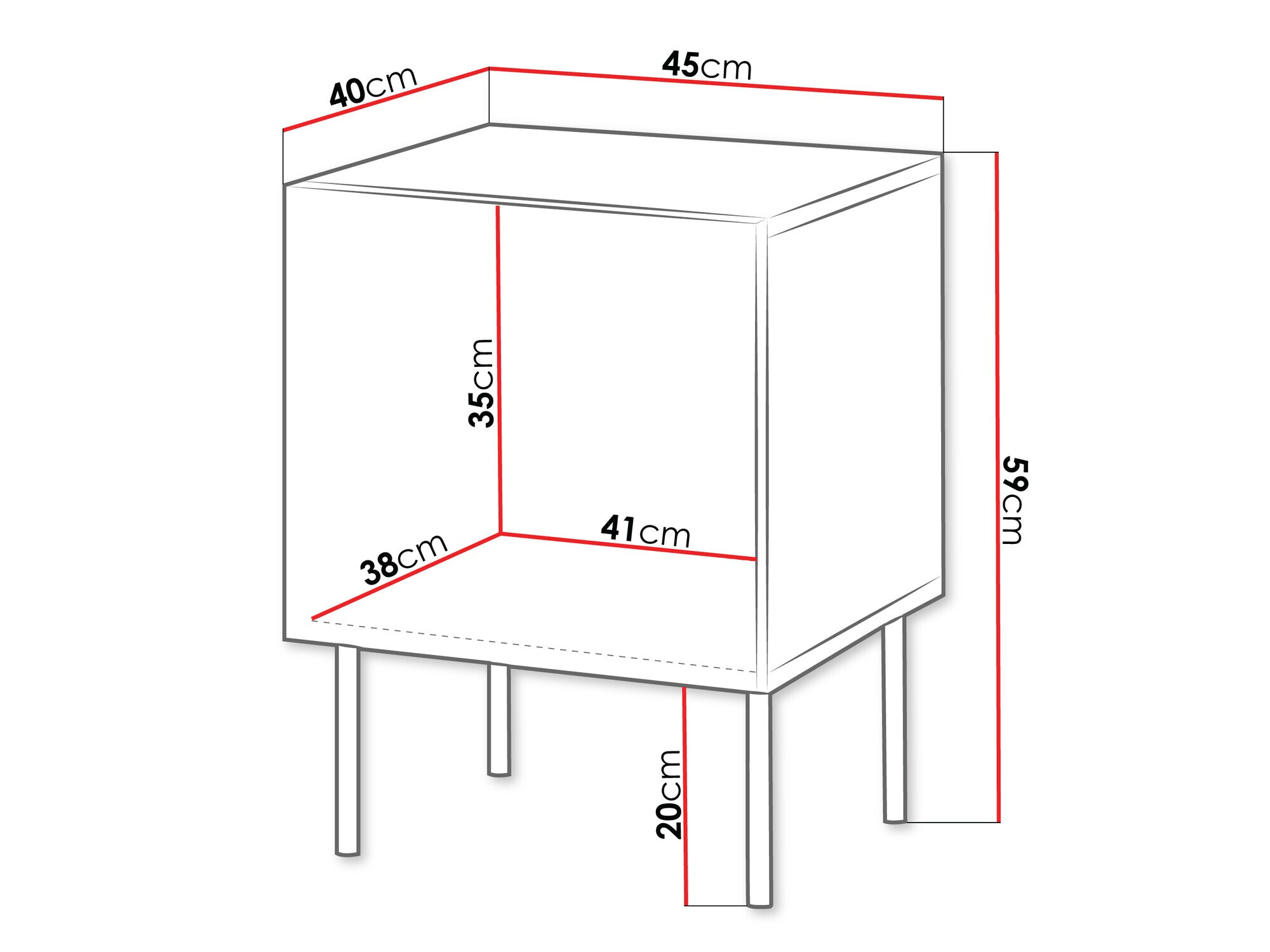 Set noćnih ormarića Tolfelo 104 (Crno)
