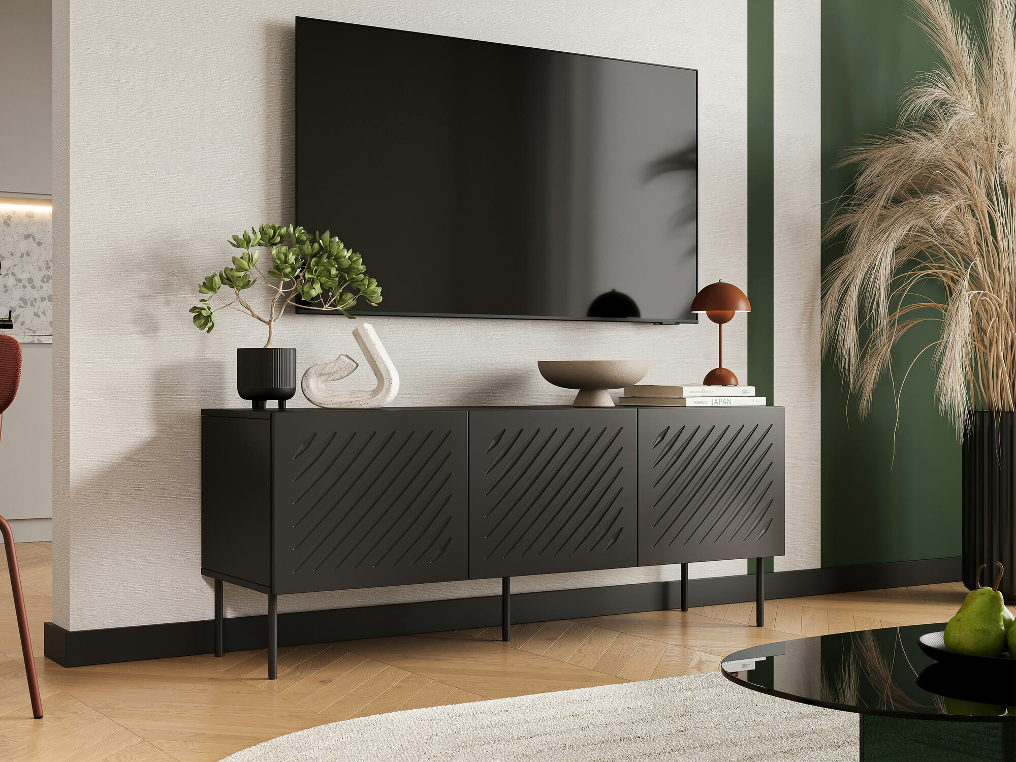 TV komoda Tolfelo 102 (Crno)