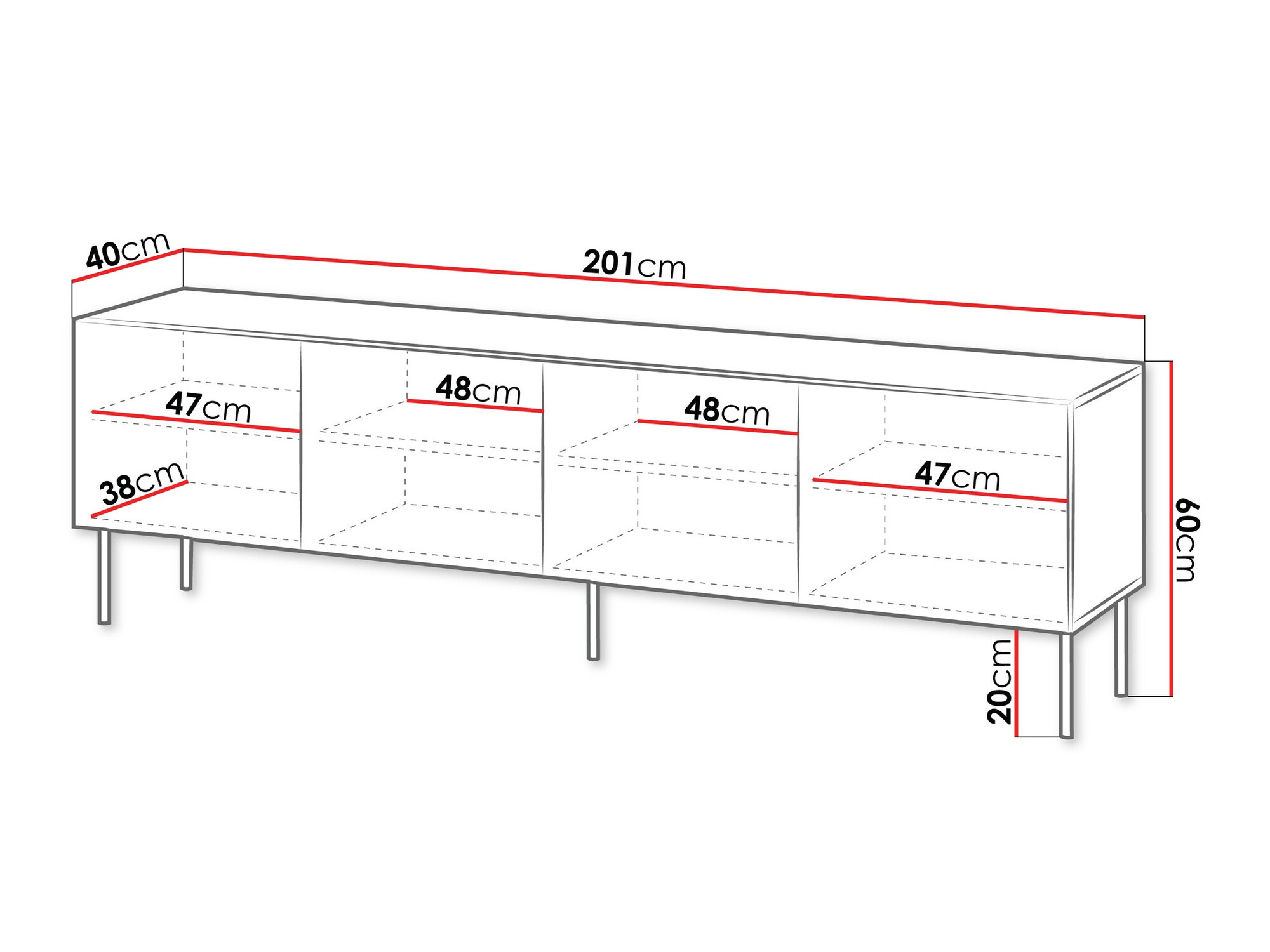 TV komoda Tolfelo 103 (Bež)