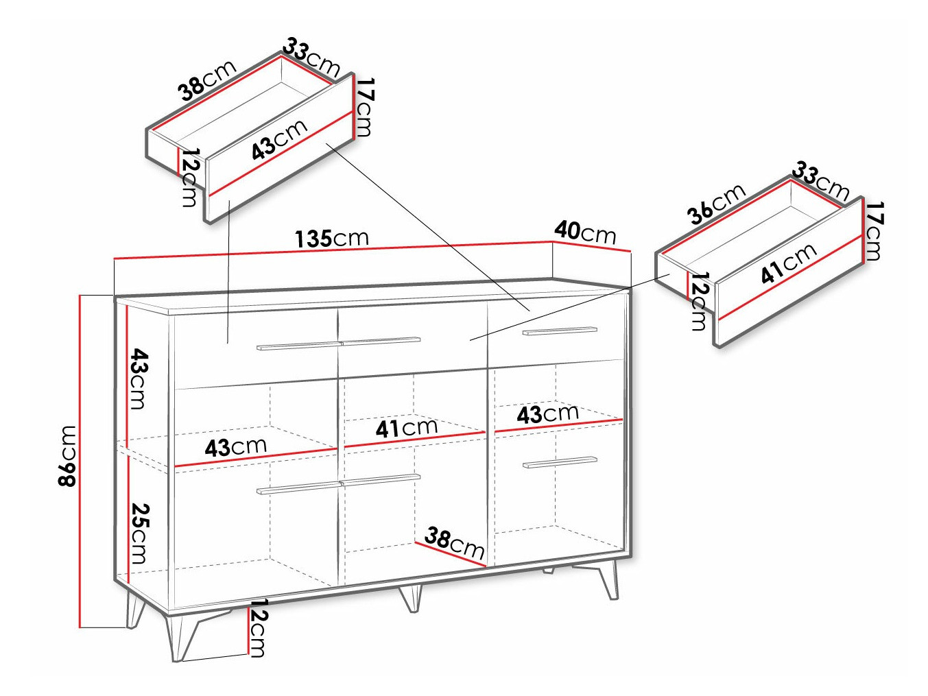 Komoda Avimora 100 (Orah)