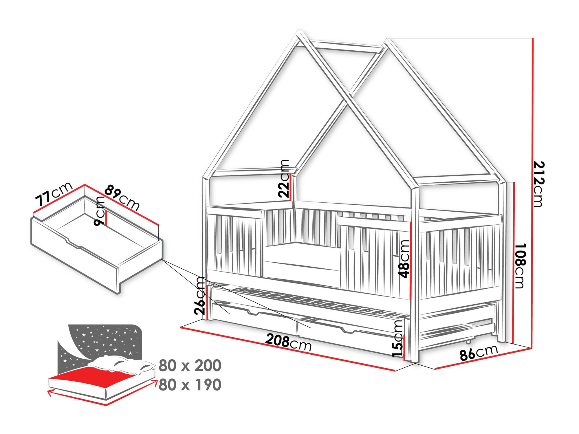 Krevet Vista 115 (Bor)
