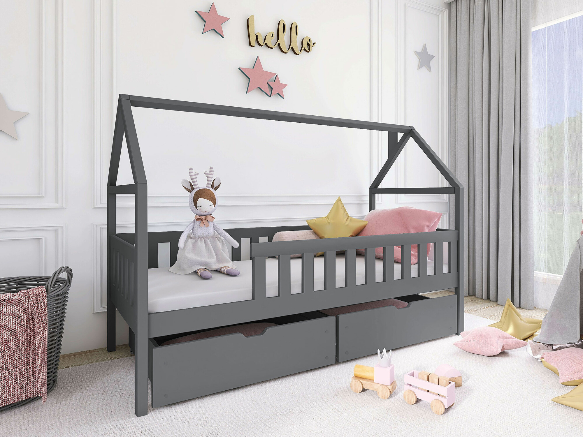 Krevet Vista 116 (Sivo)