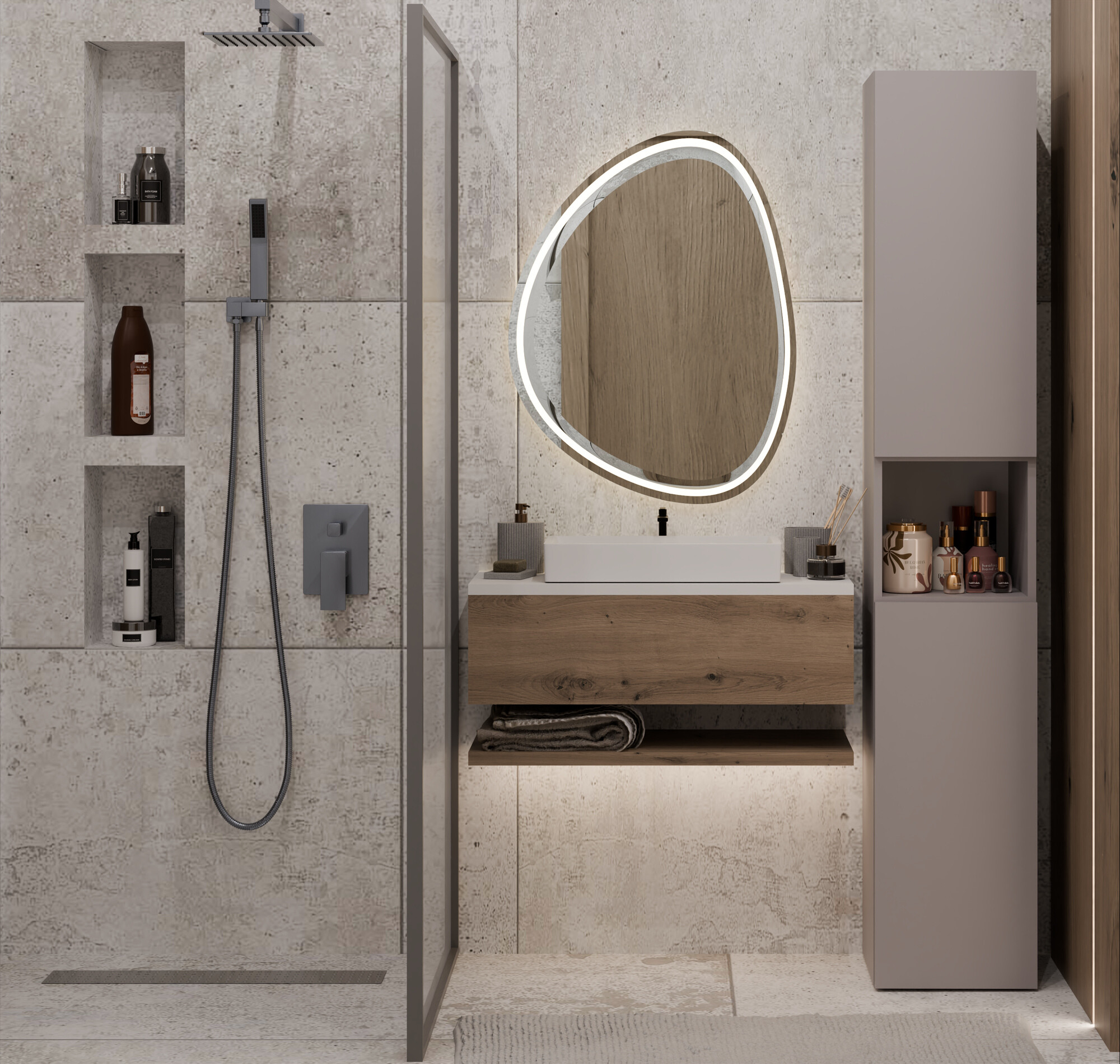 Ormarić za kupatilo Nolmaru 106 (Sivo)