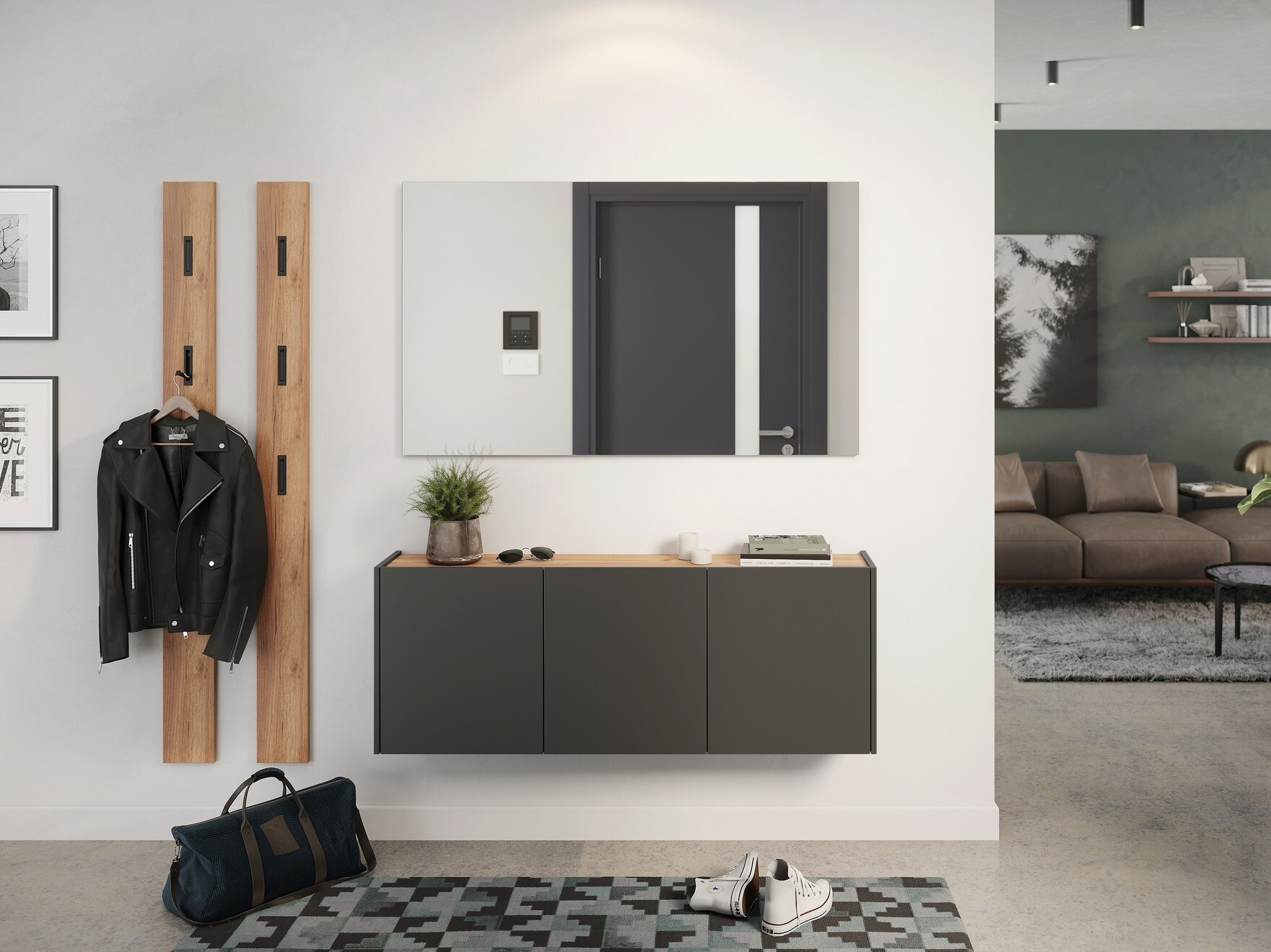 Polica za obuću Sacramento 433 (Graphite)