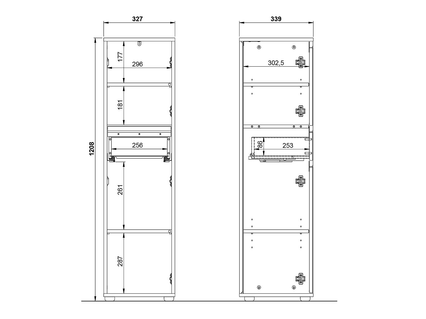 Samostojeći kupatilski ormarić Tensona 101 (Grafit)