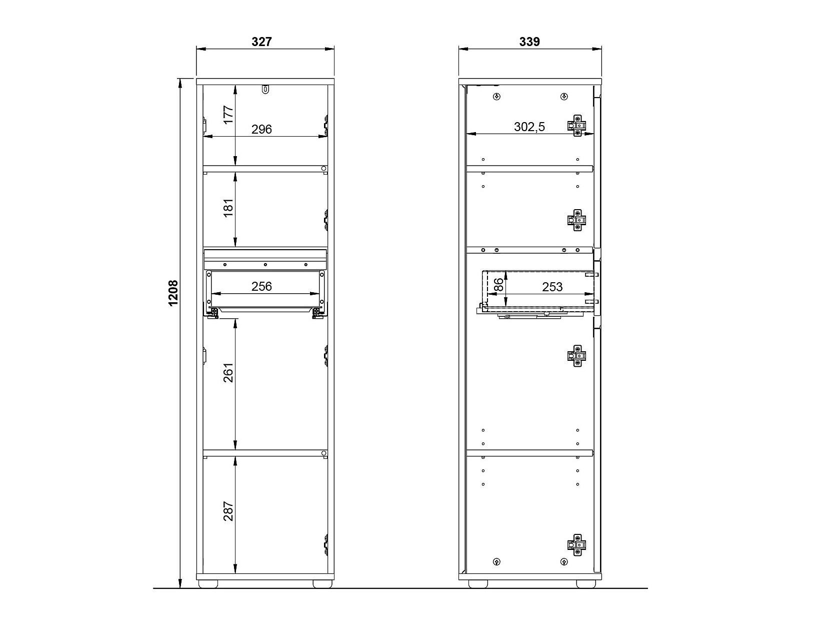 Samostojeći kupatilski ormarić Tensona 101 (Svetloosiva)
