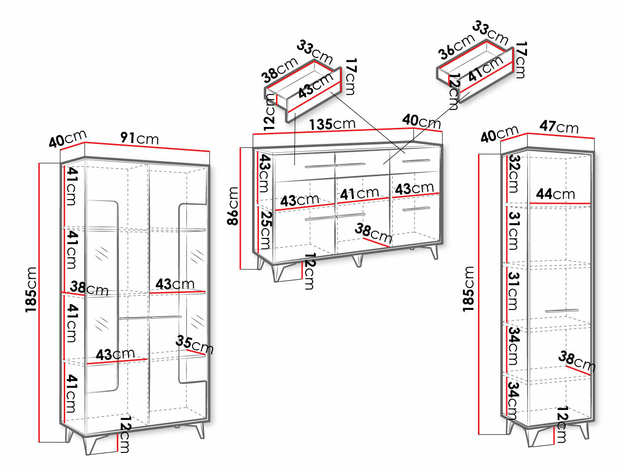 Set za dnevnu sobu Avimora 113 (Orah)