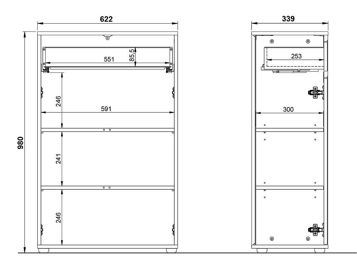 Ormarić za kupatilo Tensona 102 (Svetloosiva)