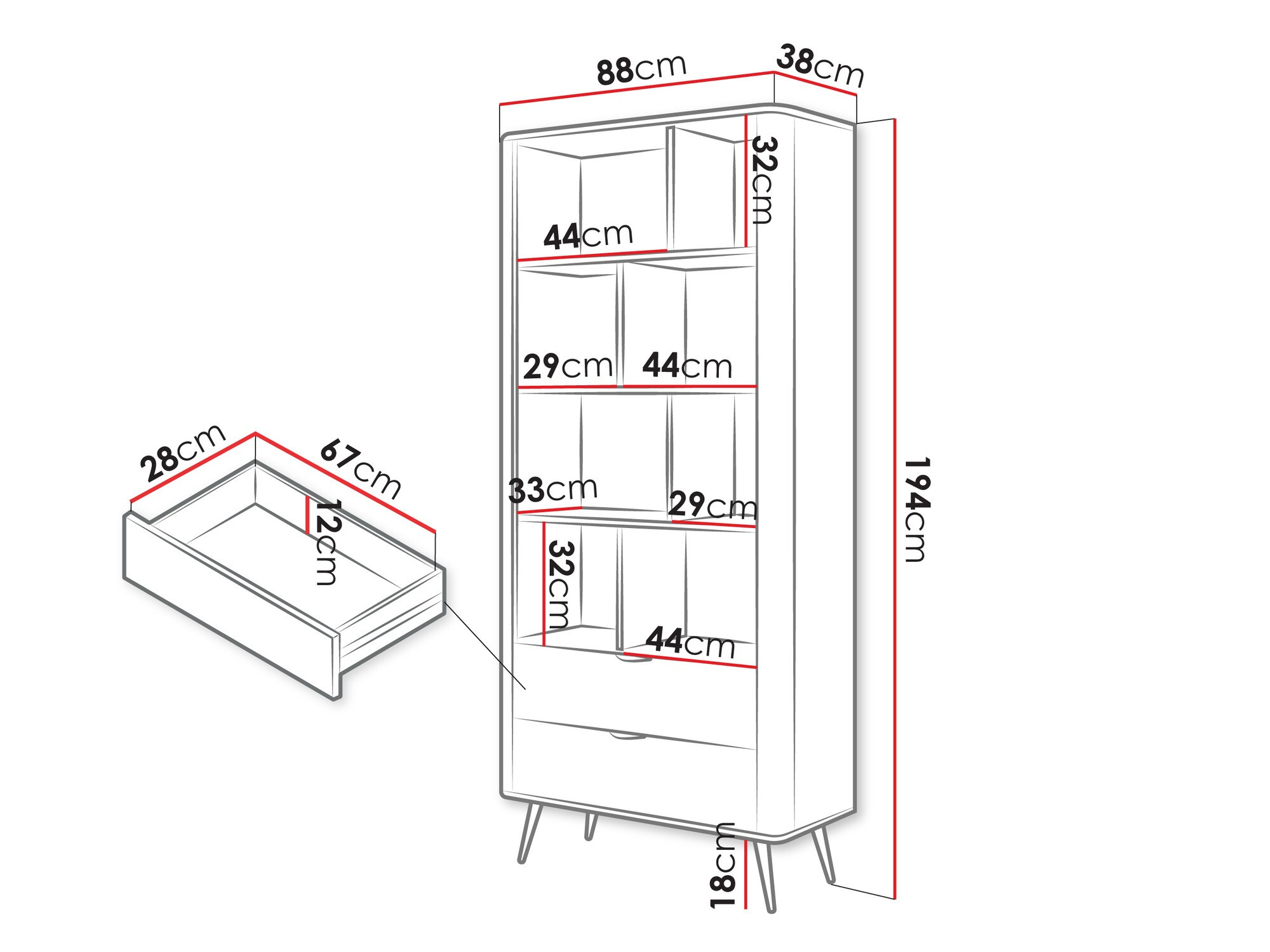 Polica Versoe 103 (Graphite)