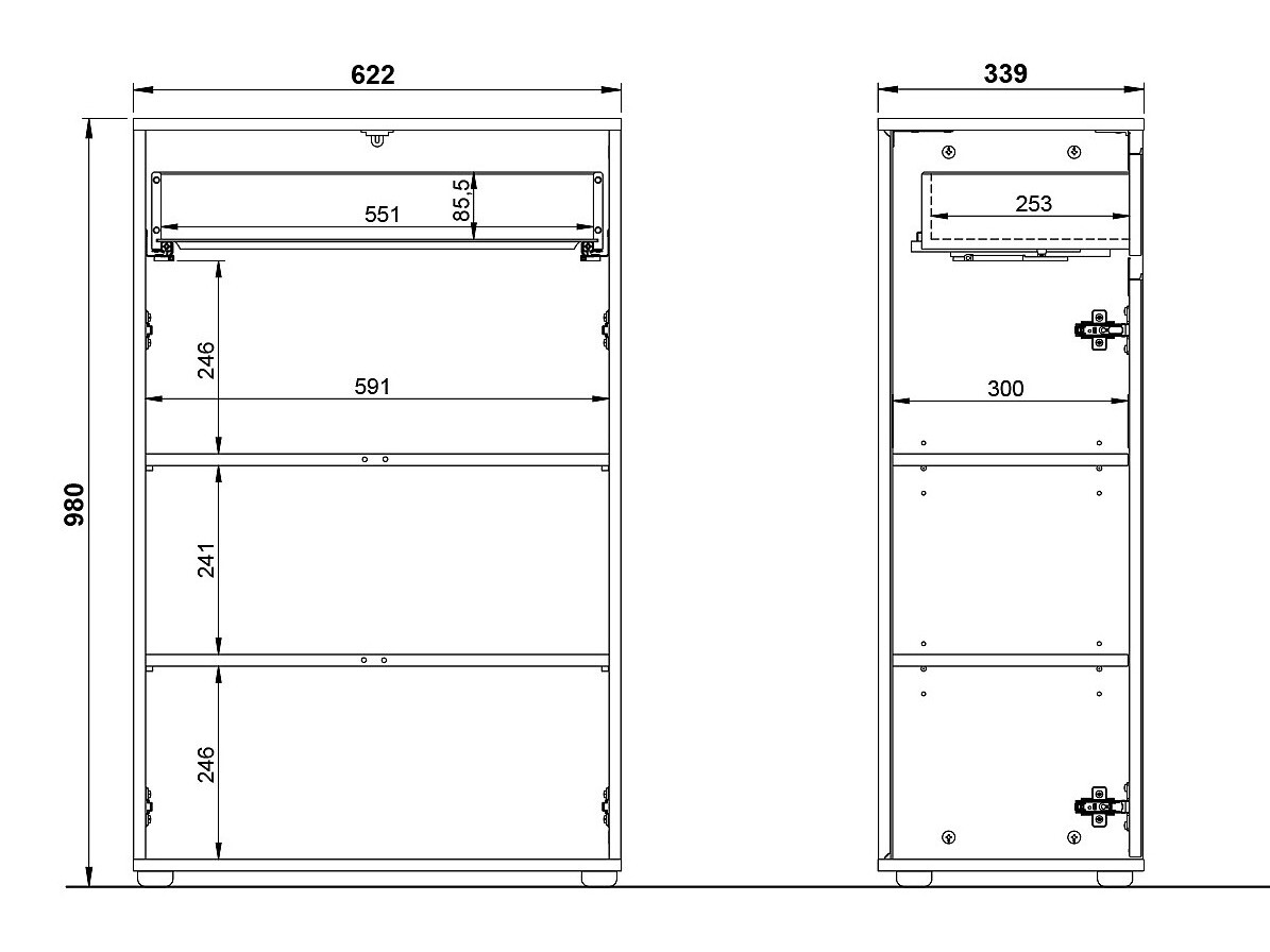Samostojeći kupatilski ormarić Tensona 102 (Grafit)