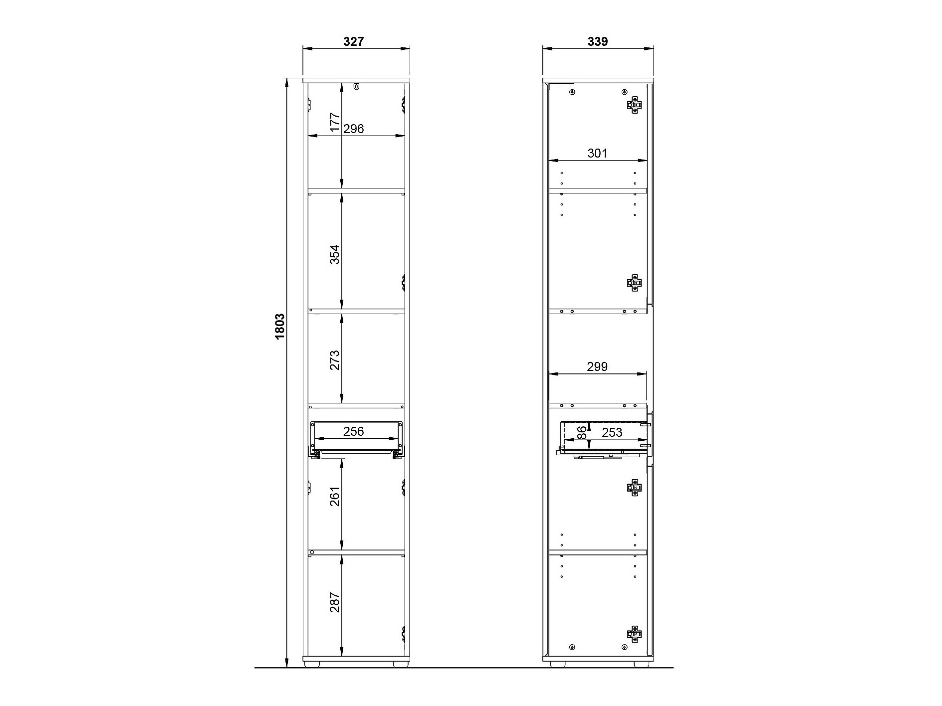 Samostojeći kupatilski ormarić Tensona 103 (Grafit)