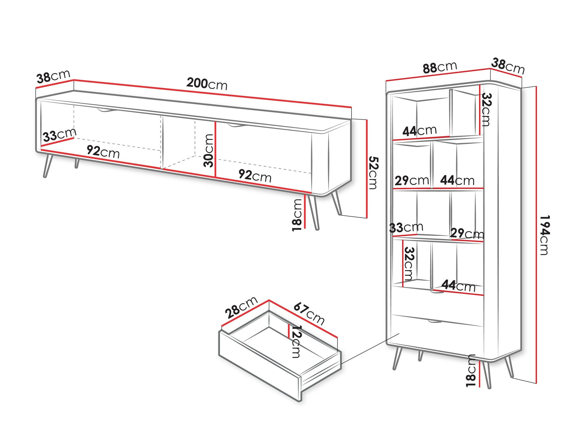 Set za dnevnu sobu Versoe 107 (Bež)