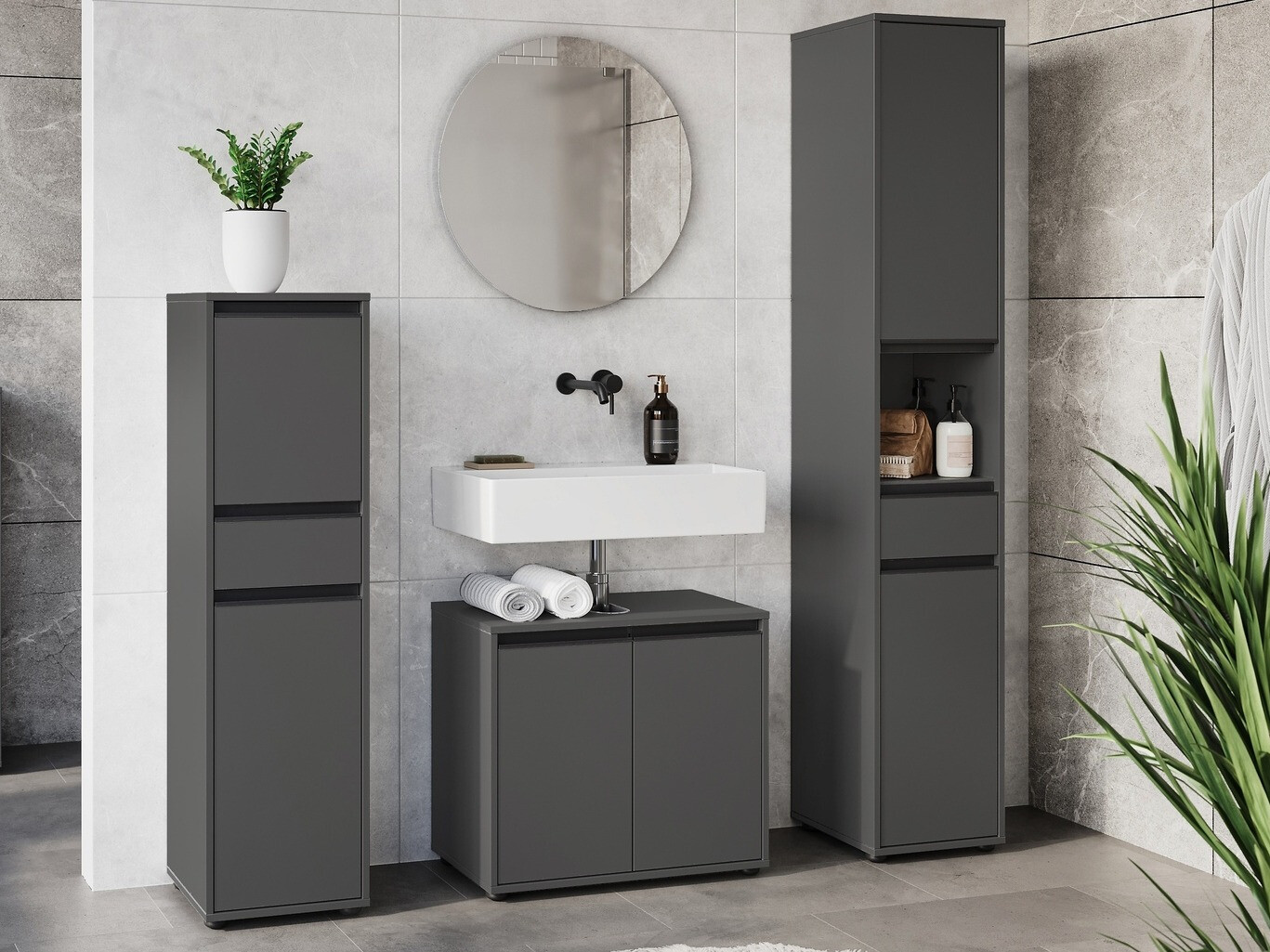 Set za kupatilo Tensona 104 (Graphite)