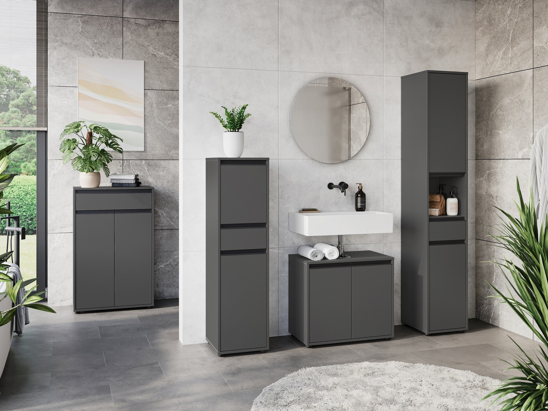 Set za kupatilo Tensona 106 (Graphite)