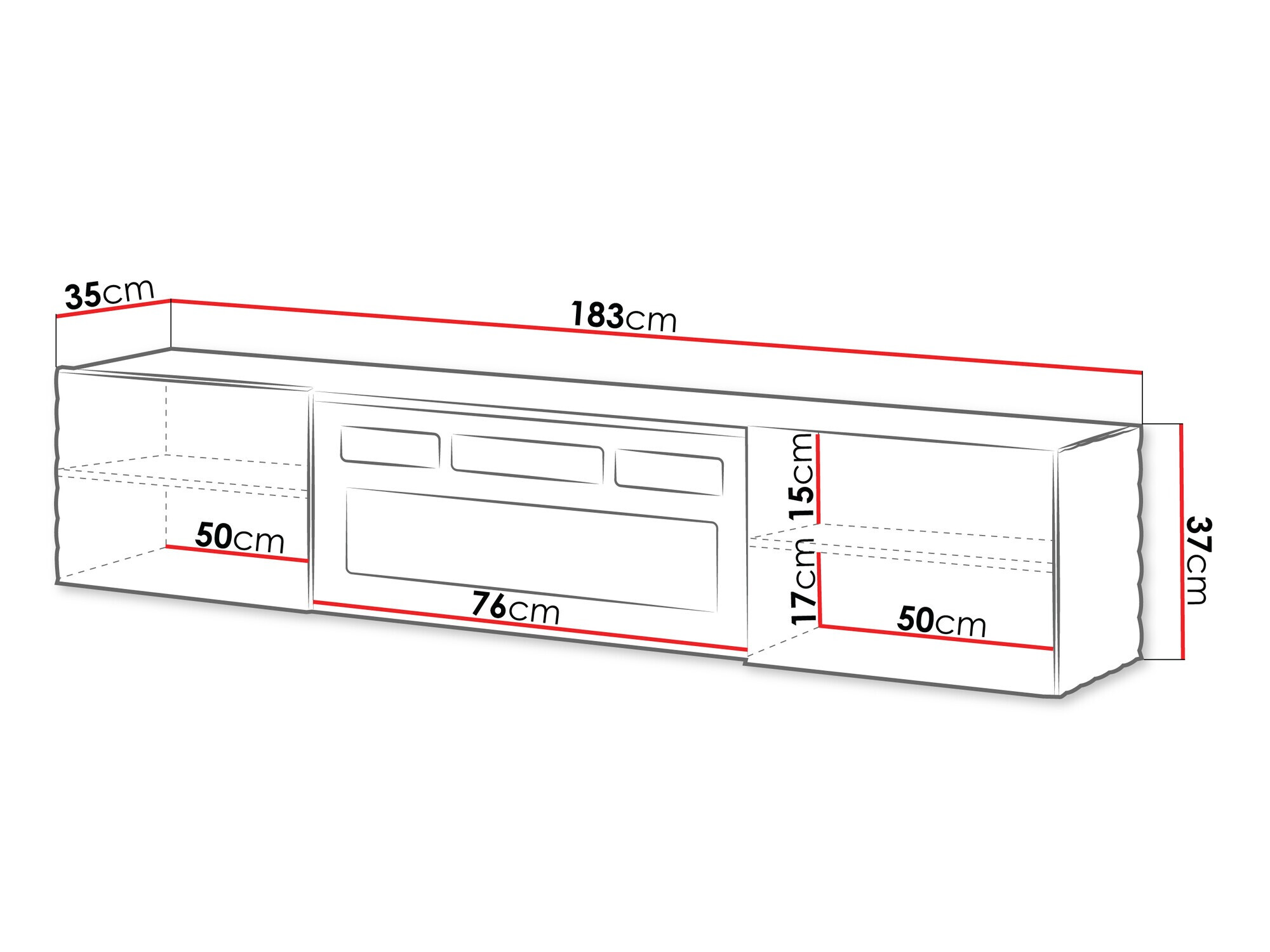 TV sto Charlotte 207 (Belo)