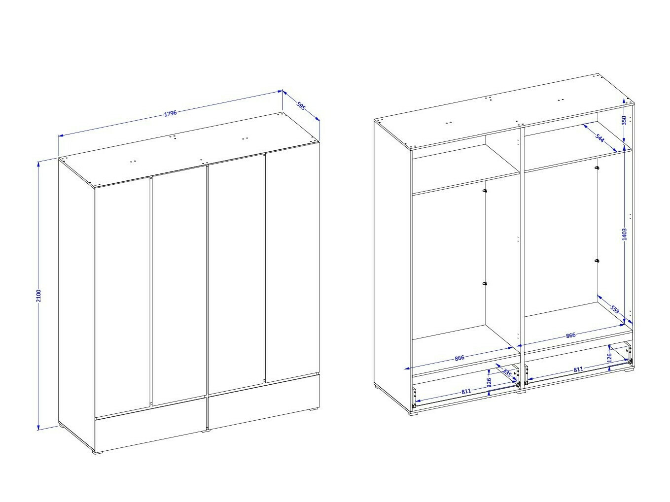 Ormar Alfere 119 (Вотан храст)