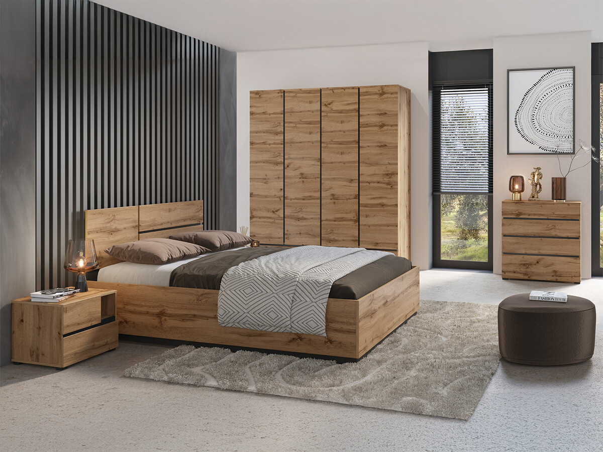 Krevet Alfere 123 (Вотан храст)