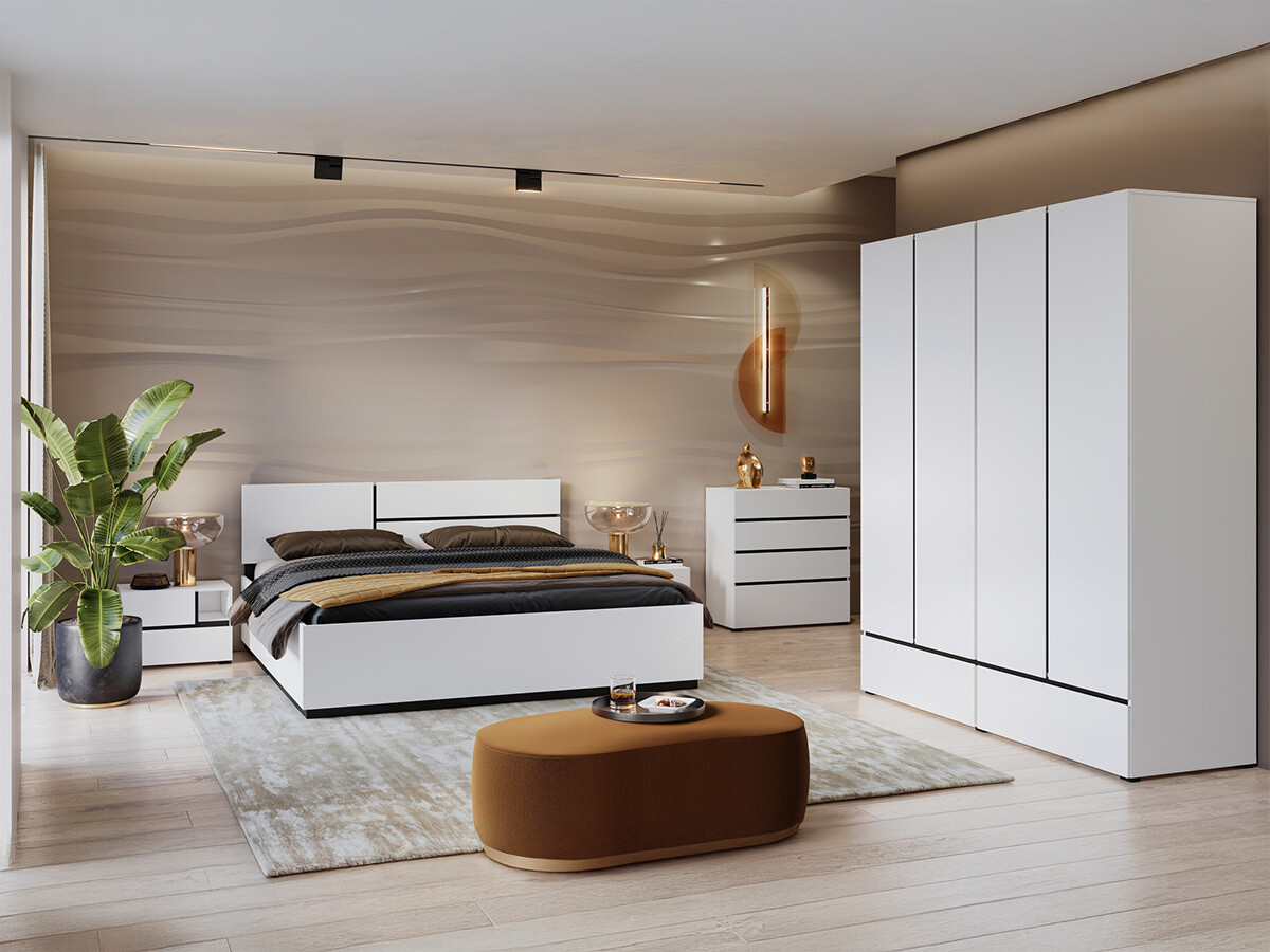 Set spavaća soba Alfere 124 (Belo)