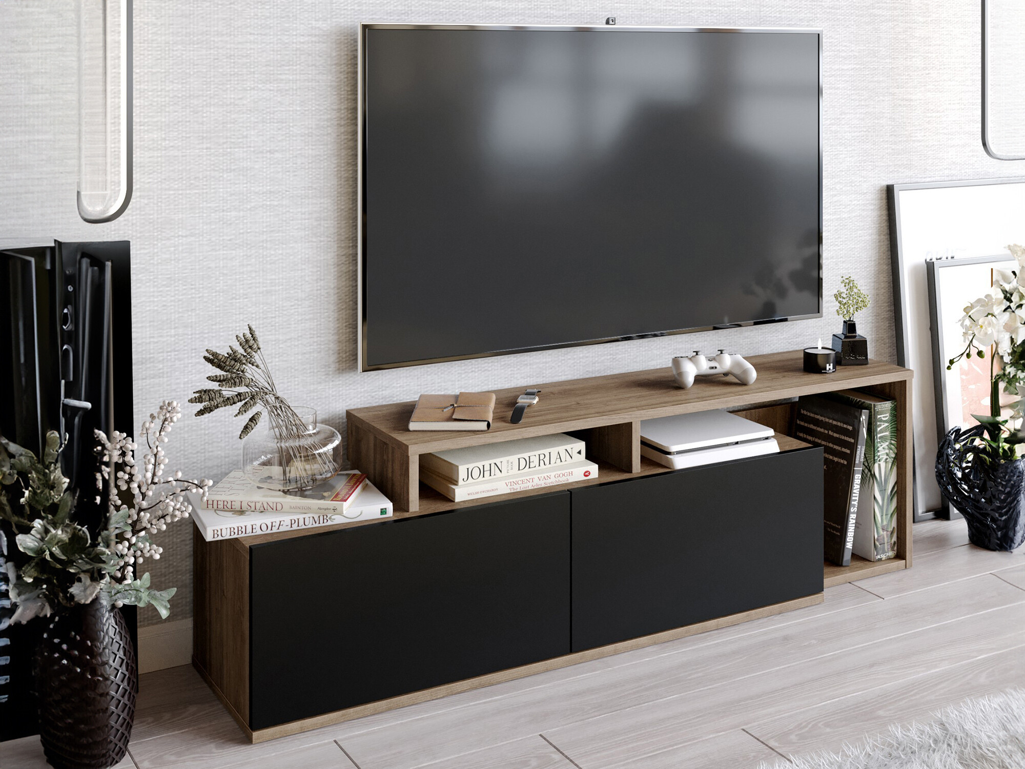 TV komoda Kailua 1319 (Orah + Crno)
