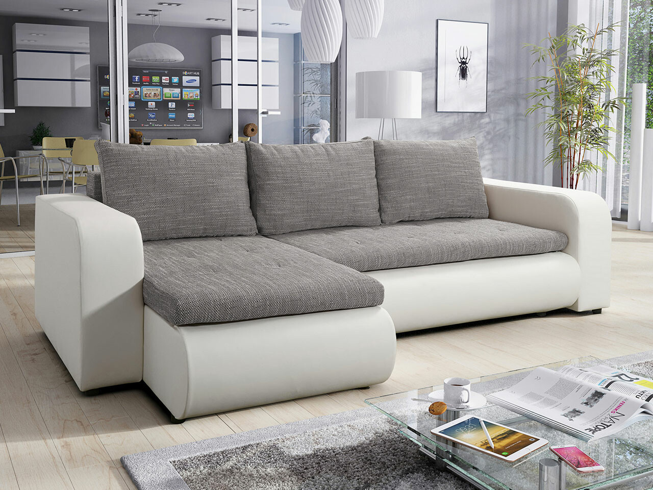 Ugaona sofa Muncie 100 (Soft 017 + Lawa 05)
