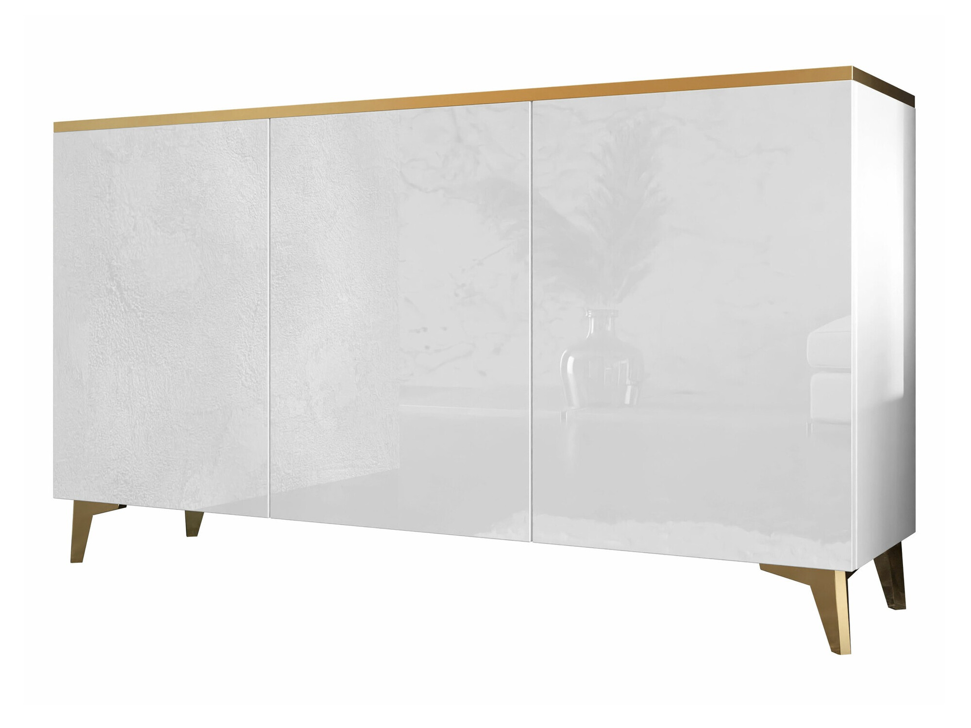 Ormarić Comfivo Virfera 101 (Belo + Sjajno belo)