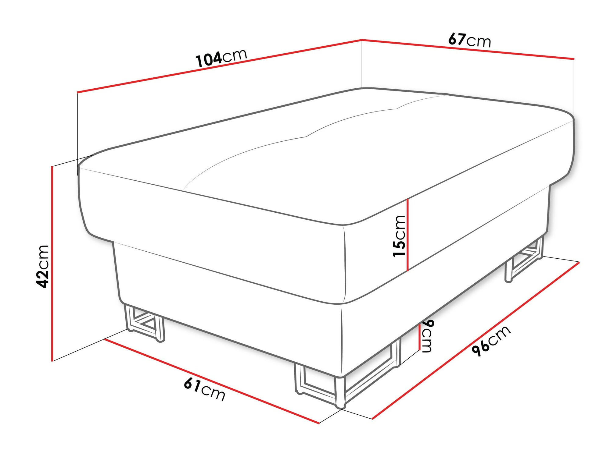 Tapacirana klupa Comfivo 238 (Otusso 14)