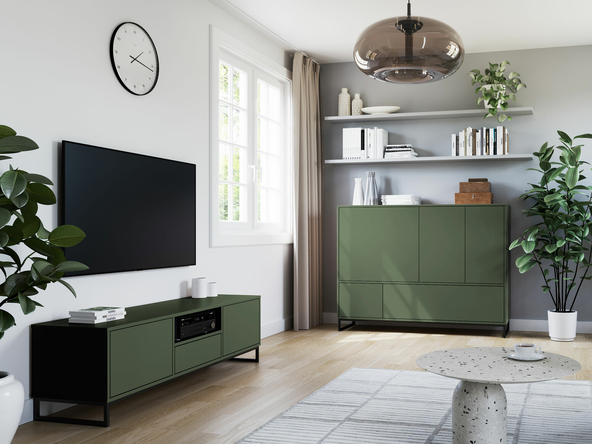 TV komoda Calcalo 105 (Zelena)